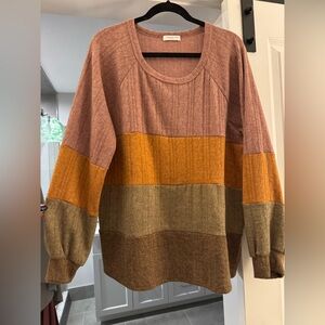 Chic Soul Multicolor Crew Neck Sweater